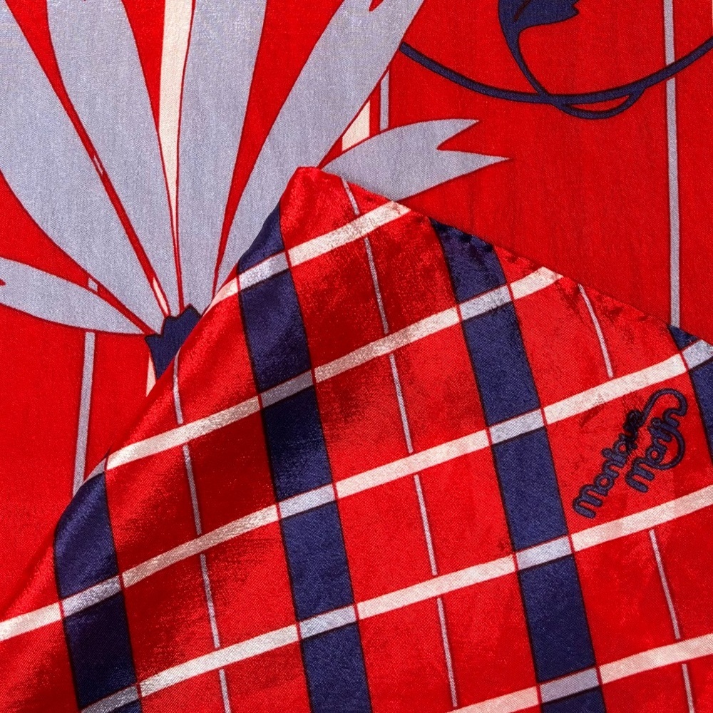 Monique Martin Vintage Red Silk Scarf